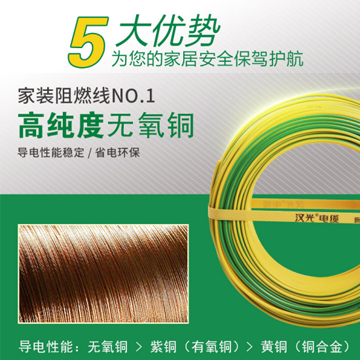 漢光國(guó)標(biāo)電線電纜家用新升級(jí)阻燃硬線